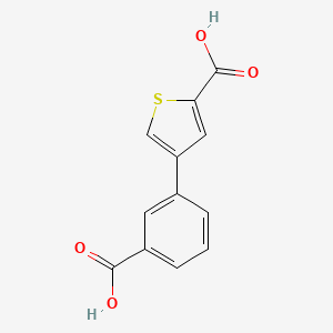 molecular formula C12H8O4S B6369377 3-(2-Carboxythiophene-4-yl)benzoic acid, 95% CAS No. 1261932-66-4