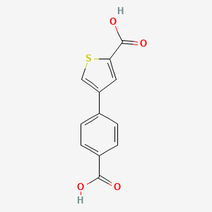 molecular formula C12H8O4S B6369401 4-(2-Carboxythiophene-4-yl)benzoic acid, 95% CAS No. 1261997-58-3