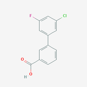 molecular formula C13H8ClFO2 B6369404 3-(3-Chloro-5-fluorophenyl)benzoic acid, 95% CAS No. 1261941-19-8