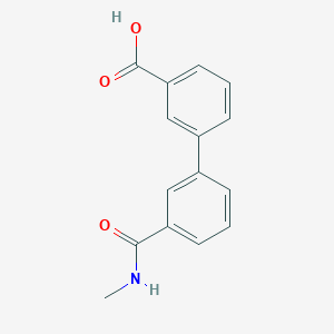 molecular formula C15H13NO3 B6369409 3-[3-(N-Methylaminocarbonyl)phenyl]benzoic acid, 95% CAS No. 1261932-72-2