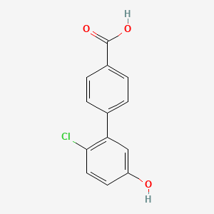 molecular formula C13H9ClO3 B6369414 4-(2-Chloro-5-hydroxyphenyl)benzoic acid, 95% CAS No. 1261915-17-6