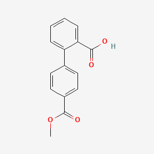 molecular formula C15H12O4 B6369415 2-(4-Methoxycarbonylphenyl)benzoic acid, 95% CAS No. 408366-35-8