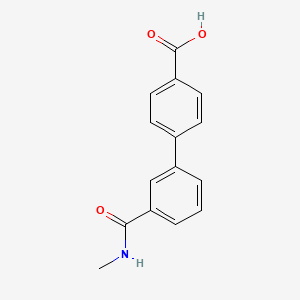 molecular formula C15H13NO3 B6369428 4-[3-(N-Methylaminocarbonyl)phenyl]benzoic acid, 95% CAS No. 1207426-44-5