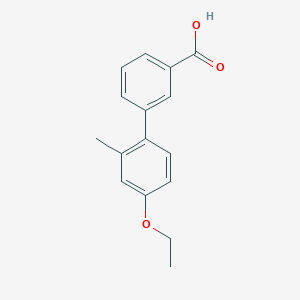 molecular formula C16H16O3 B6369432 3-(4-Ethoxy-2-methylphenyl)benzoic acid, 95% CAS No. 1261896-05-2