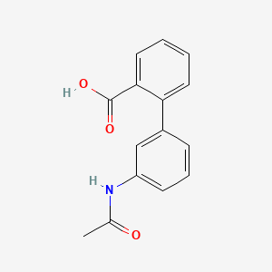 molecular formula C15H13NO3 B6369438 2-(3-Acetylaminophenyl)benzoic acid, 95% CAS No. 108621-62-1