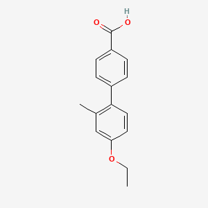 molecular formula C16H16O3 B6369439 4-(4-Ethoxy-2-methylphenyl)benzoic acid, 95% CAS No. 1261932-75-5