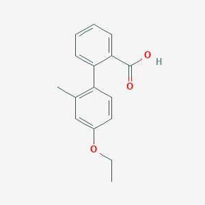 molecular formula C16H16O3 B6369441 2-(4-Ethoxy-2-methylphenyl)benzoic acid, 95% CAS No. 1261915-26-7