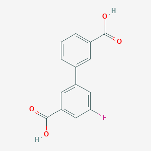molecular formula C14H9FO4 B6369465 3-(3-Carboxy-5-fluorophenyl)benzoic acid, 95% CAS No. 1261951-36-3