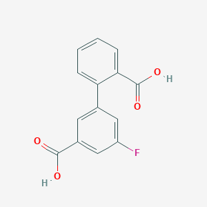 2-(3-Carboxy-5-fluorophenyl)benzoic acid, 95%