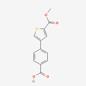 4-[5-(Methoxycarbonyl)thiophen-3-YL]benzoic acid