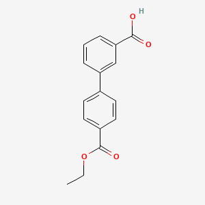 molecular formula C16H14O4 B6369542 3-(4-Ethoxycarbonylphenyl)benzoic acid, 95% CAS No. 1205680-07-4