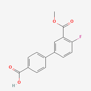 4-(4-Fluoro-3-methoxycarbonylphenyl)benzoic acid, 95%