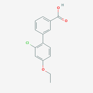 molecular formula C15H13ClO3 B6369644 3-(2-Chloro-4-ethoxyphenyl)benzoic acid, 95% CAS No. 1261958-88-6