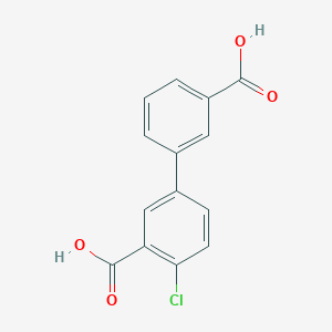 molecular formula C14H9ClO4 B6369646 3-(3-Carboxy-4-chlorophenyl)benzoic acid, 95% CAS No. 1261983-10-1