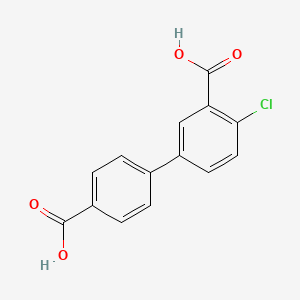 molecular formula C14H9ClO4 B6369660 4-(3-Carboxy-4-chlorophenyl)benzoic acid, 95% CAS No. 1261889-47-7