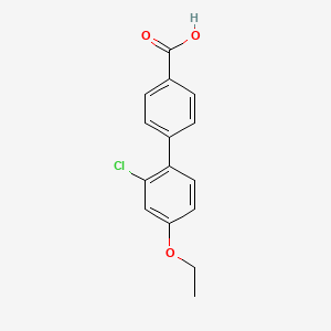 molecular formula C15H13ClO3 B6369661 4-(2-Chloro-4-ethoxyphenyl)benzoic acid, 95% CAS No. 892844-02-9