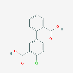 molecular formula C14H9ClO4 B6369677 2-(3-Carboxy-4-chlorophenyl)benzoic acid, 95% CAS No. 1261997-89-0