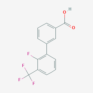 molecular formula C14H8F4O2 B6369692 3-(2-Fluoro-3-trifluoromethylphenyl)benzoic acid, 95% CAS No. 1261928-28-2