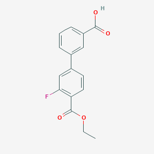 molecular formula C16H13FO4 B6369698 3-[4-(Ethoxycarbonyl)-3-fluorophenyl]benzoic acid, 95% CAS No. 1261915-63-2