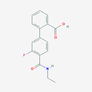 2-[4-(Ethylcarbamoyl)-3-fluorophenyl]benzoic acid, 95%