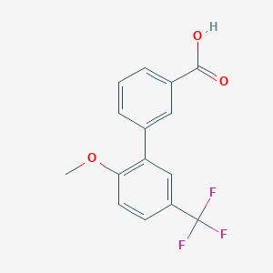 molecular formula C15H11F3O3 B6369767 3-(2-Methoxy-5-trifluoromethylphenyl)benzoic acid, 95% CAS No. 1261896-41-6