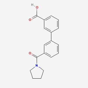 3-(3-Pyrrolidinylcarbonylphenyl)benzoic acid, 95%