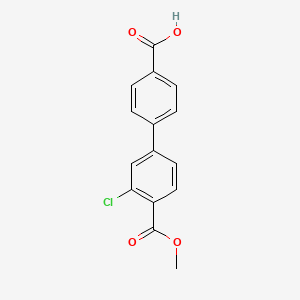 4-(3-Chloro-4-methoxycarbonylphenyl)benzoic acid, 95%