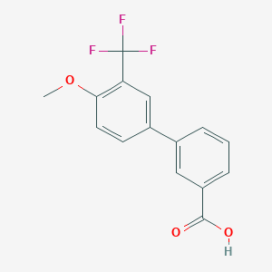 molecular formula C15H11F3O3 B6369797 3-(4-Methoxy-3-trifluoromethylphenyl)benzoic acid, 95% CAS No. 1261941-67-6