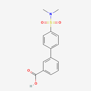 molecular formula C15H15NO4S B6369803 3-(4-N,N-Dimethylsulfamoylphenyl)benzoic acid, 95% CAS No. 1261983-62-3