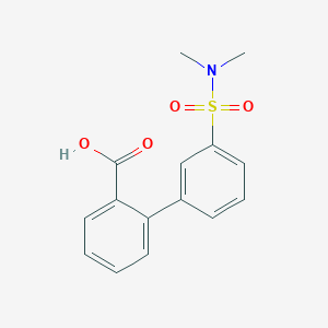 molecular formula C15H15NO4S B6369815 2-(3-N,N-Dimethylsulfamoylphenyl)benzoic acid, 95% CAS No. 1261941-76-7