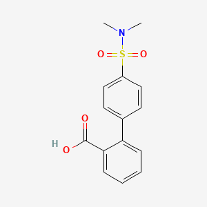 molecular formula C15H15NO4S B6369833 2-(4-N,N-Dimethylsulfamoylphenyl)benzoic acid, 95% CAS No. 1261893-93-9