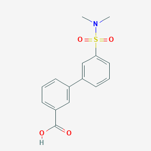 molecular formula C15H15NO4S B6369844 3-(3-N,N-Dimethylsulfamoylphenyl)benzoic acid, 95% CAS No. 1261941-80-3