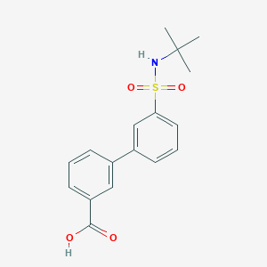 molecular formula C17H19NO4S B6369882 3-(3-t-Butylsulfamoylphenyl)benzoic acid, 95% CAS No. 1261975-12-5