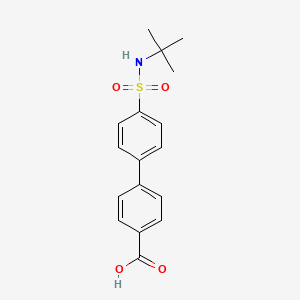 molecular formula C17H19NO4S B6369890 4-(4-t-Butylsulfamoylphenyl)benzoic acid, 95% CAS No. 1261915-90-5