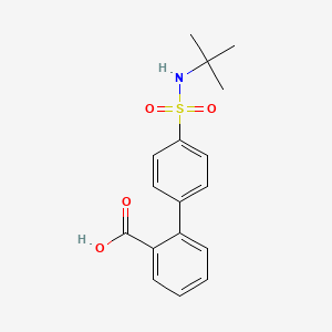molecular formula C17H19NO4S B6369897 2-(4-t-Butylsulfamoylphenyl)benzoic acid, 95% CAS No. 1261893-97-3