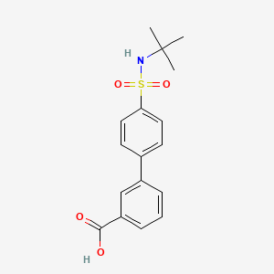 molecular formula C17H19NO4S B6369906 3-(4-t-Butylsulfamoylphenyl)benzoic acid, 95% CAS No. 1261915-85-8