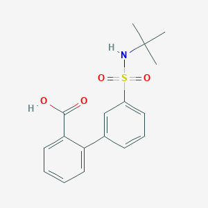 molecular formula C17H19NO4S B6369926 2-(3-t-Butylsulfamoylphenyl)benzoic acid, 95% CAS No. 1261999-74-9