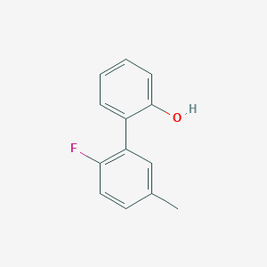 molecular formula C13H11FO B6369963 2-(2-Fluoro-5-methylphenyl)phenol, 95% CAS No. 1261959-10-7