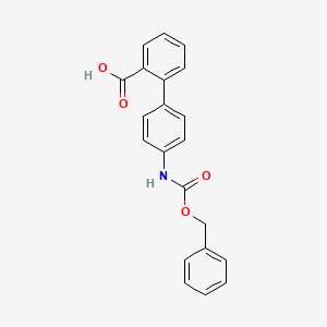 molecular formula C21H17NO4 B6369967 2-(4-Cbz-Aminopheny)benzoic acid, 95% CAS No. 1261942-23-7