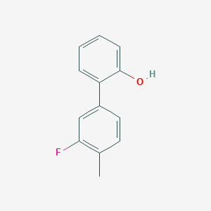 molecular formula C13H11FO B6369968 2-(3-Fluoro-4-methylphenyl)phenol, 95% CAS No. 1261951-38-5