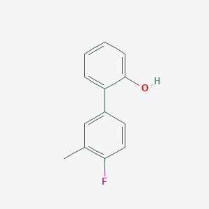 molecular formula C13H11FO B6369976 2-(4-Fluoro-3-methylphenyl)phenol, 95% CAS No. 742058-84-0