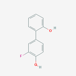 molecular formula C12H9FO2 B6369985 2-(3-Fluoro-4-hydroxyphenyl)phenol, 95% CAS No. 1261896-10-9