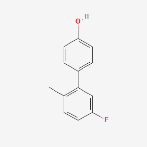 molecular formula C13H11FO B6369997 4-(5-Fluoro-2-methylphenyl)phenol, 95% CAS No. 1261983-91-8