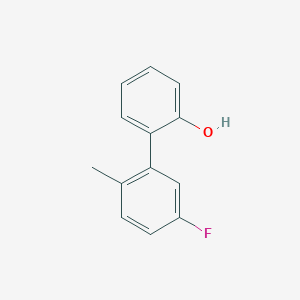 molecular formula C13H11FO B6370007 2-(5-Fluoro-2-methylphenyl)phenol, 95% CAS No. 1261995-40-7