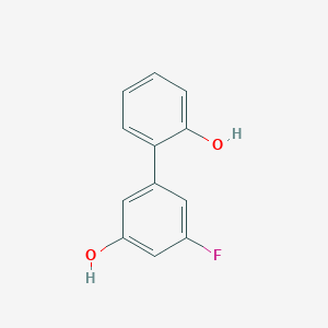 molecular formula C12H9FO2 B6370016 2-(3-Fluoro-5-hydroxyphenyl)phenol, 95% CAS No. 1261933-33-8