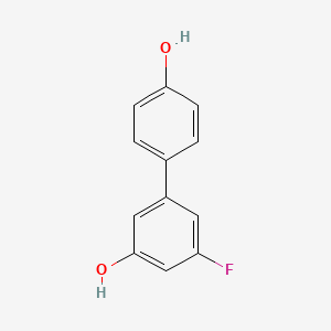 molecular formula C12H9FO2 B6370021 4-(3-Fluoro-5-hydroxyphenyl)phenol, 95% CAS No. 1261959-34-5