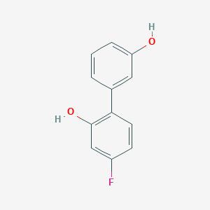 molecular formula C12H9FO2 B6370049 3-(4-Fluoro-2-hydroxyphenyl)phenol, 95% CAS No. 1261998-25-7