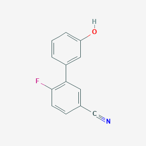 molecular formula C13H8FNO B6370064 3-(5-Cyano-2-fluorophenyl)phenol, 95% CAS No. 1261995-75-8