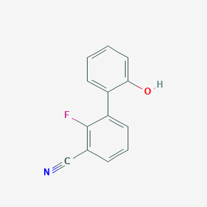 molecular formula C13H8FNO B6370080 2-(3-Cyano-2-fluorophenyl)phenol, 95% CAS No. 1261942-40-8