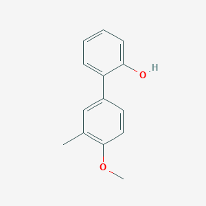 molecular formula C14H14O2 B6370084 2-(4-Methoxy-3-methylphenyl)phenol, 95% CAS No. 1255637-98-9